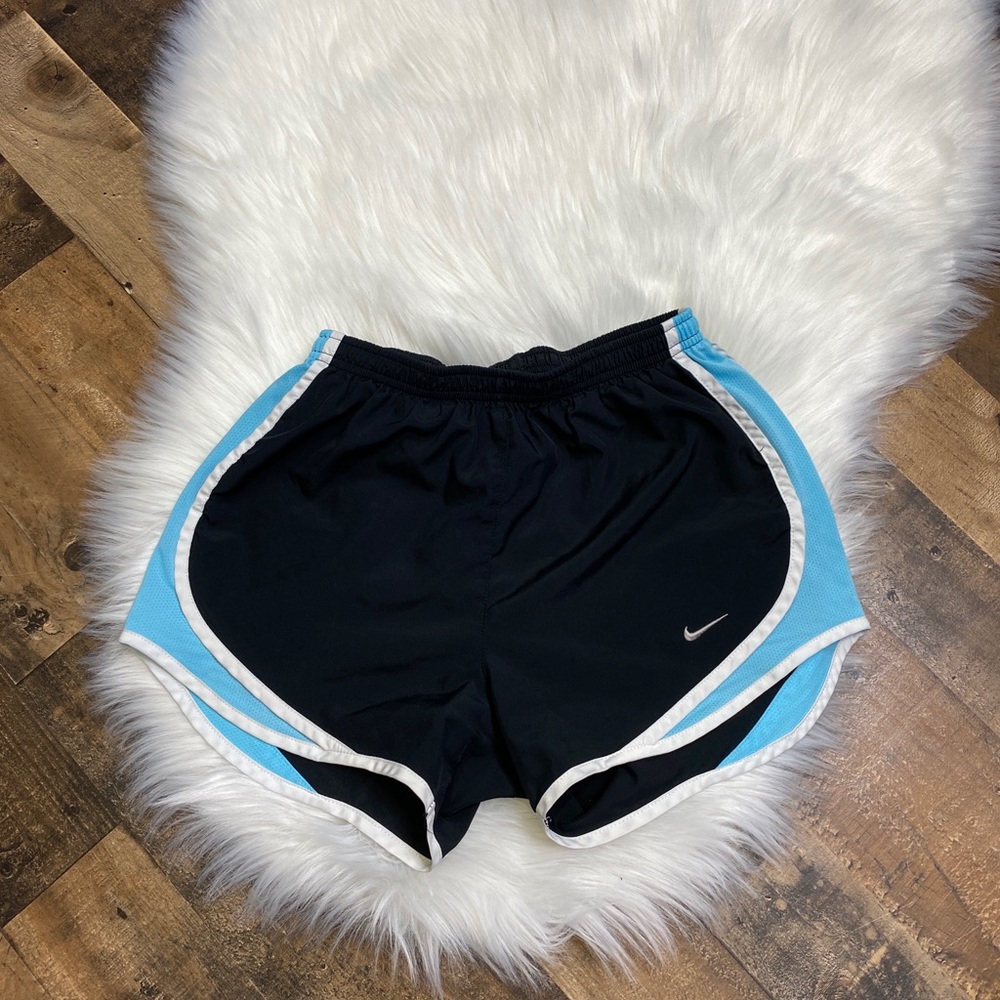 Nike blue and black athletic shorts